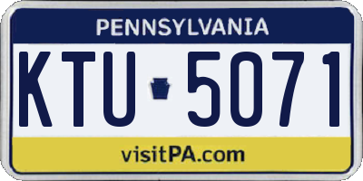 PA license plate KTU5071