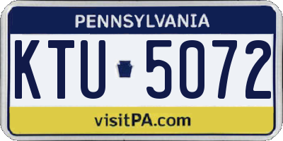 PA license plate KTU5072