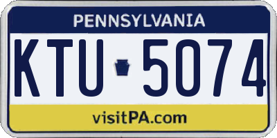PA license plate KTU5074
