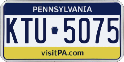 PA license plate KTU5075