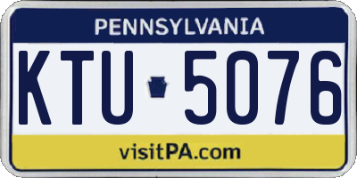 PA license plate KTU5076