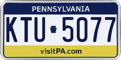 PA license plate KTU5077