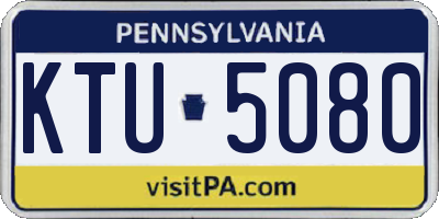 PA license plate KTU5080