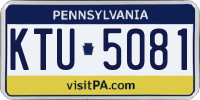 PA license plate KTU5081