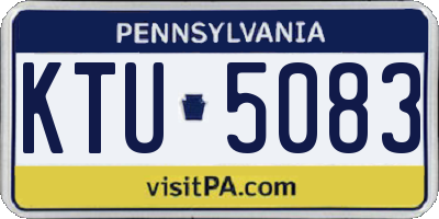 PA license plate KTU5083