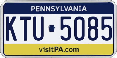 PA license plate KTU5085
