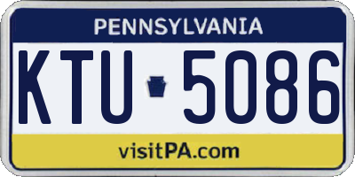 PA license plate KTU5086