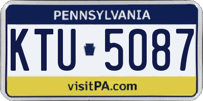 PA license plate KTU5087