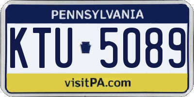 PA license plate KTU5089