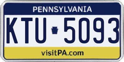 PA license plate KTU5093