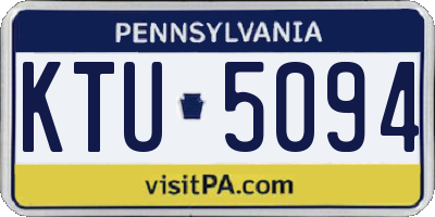 PA license plate KTU5094