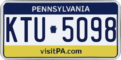 PA license plate KTU5098
