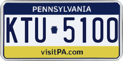 PA license plate KTU5100