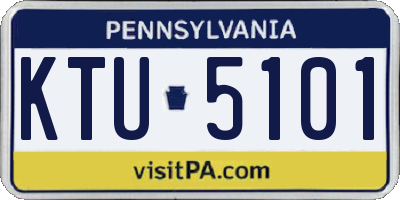 PA license plate KTU5101