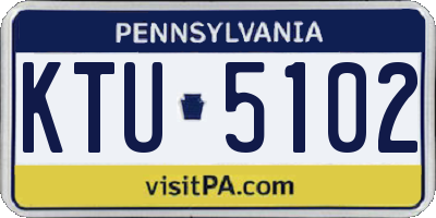 PA license plate KTU5102