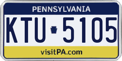 PA license plate KTU5105