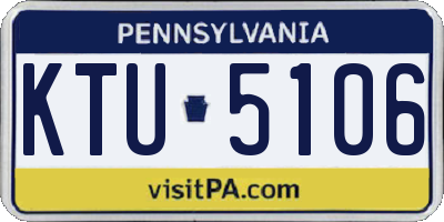 PA license plate KTU5106