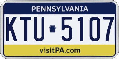 PA license plate KTU5107