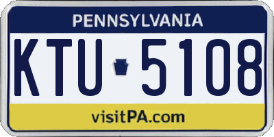 PA license plate KTU5108