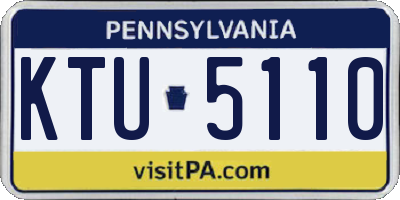 PA license plate KTU5110