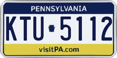 PA license plate KTU5112