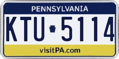 PA license plate KTU5114