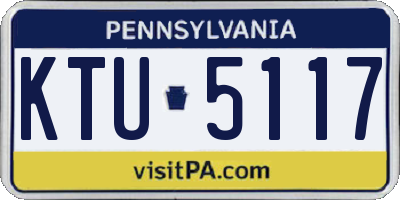 PA license plate KTU5117
