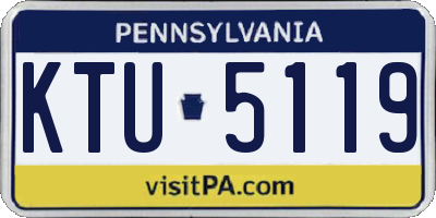 PA license plate KTU5119