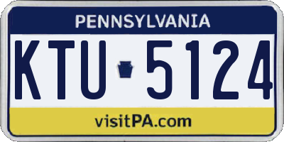 PA license plate KTU5124
