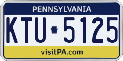 PA license plate KTU5125