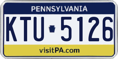 PA license plate KTU5126