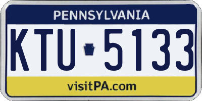 PA license plate KTU5133