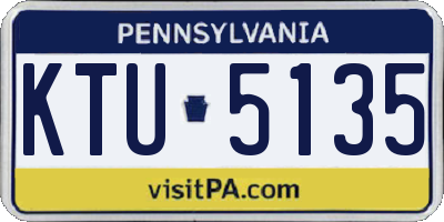 PA license plate KTU5135