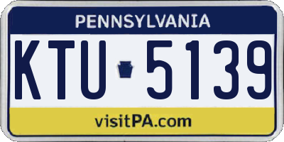 PA license plate KTU5139