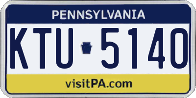 PA license plate KTU5140