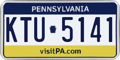 PA license plate KTU5141