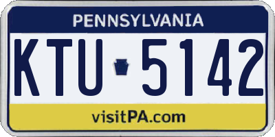 PA license plate KTU5142