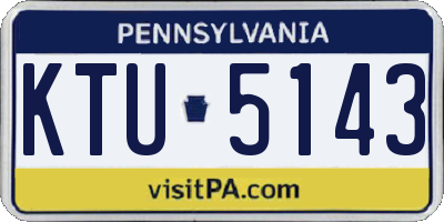 PA license plate KTU5143