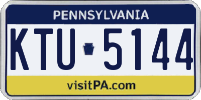 PA license plate KTU5144
