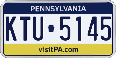 PA license plate KTU5145