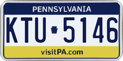 PA license plate KTU5146