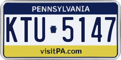 PA license plate KTU5147
