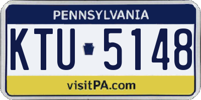 PA license plate KTU5148