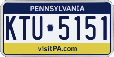 PA license plate KTU5151