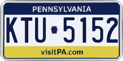 PA license plate KTU5152