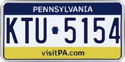 PA license plate KTU5154