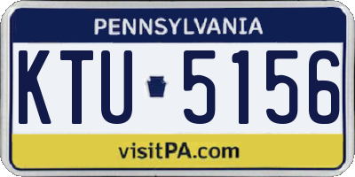 PA license plate KTU5156