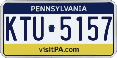 PA license plate KTU5157