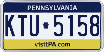 PA license plate KTU5158