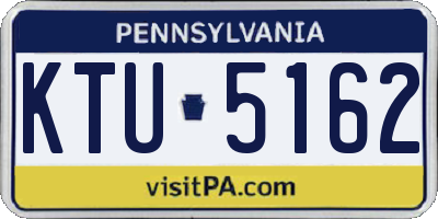 PA license plate KTU5162